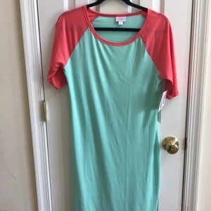 LuLaRoe mint & coral Julia